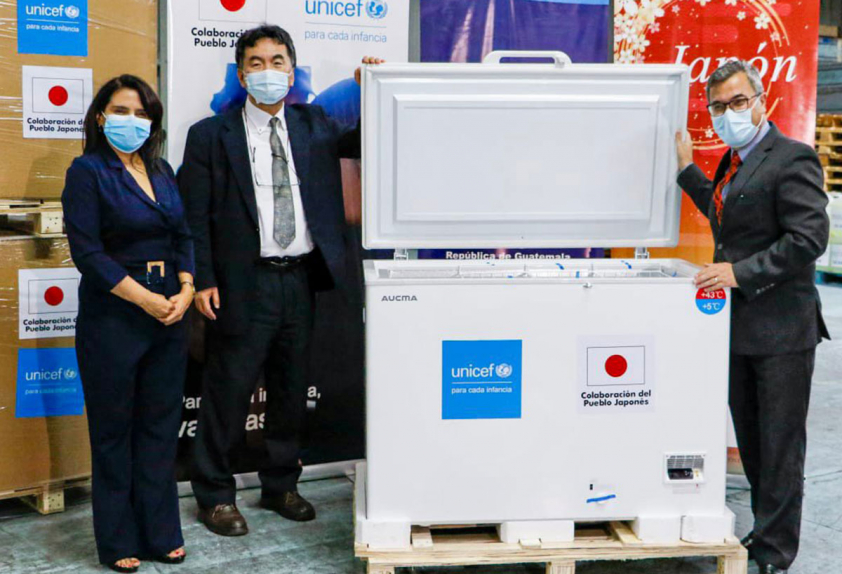Ministerio de Salud recibe donativo para fortalecer cadenas de frío y la vacunación en el país por parte del Gobierno de Japón y UNICEF